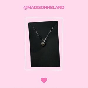 Handcrafted Heart Pendant Necklace - Sterling Silver